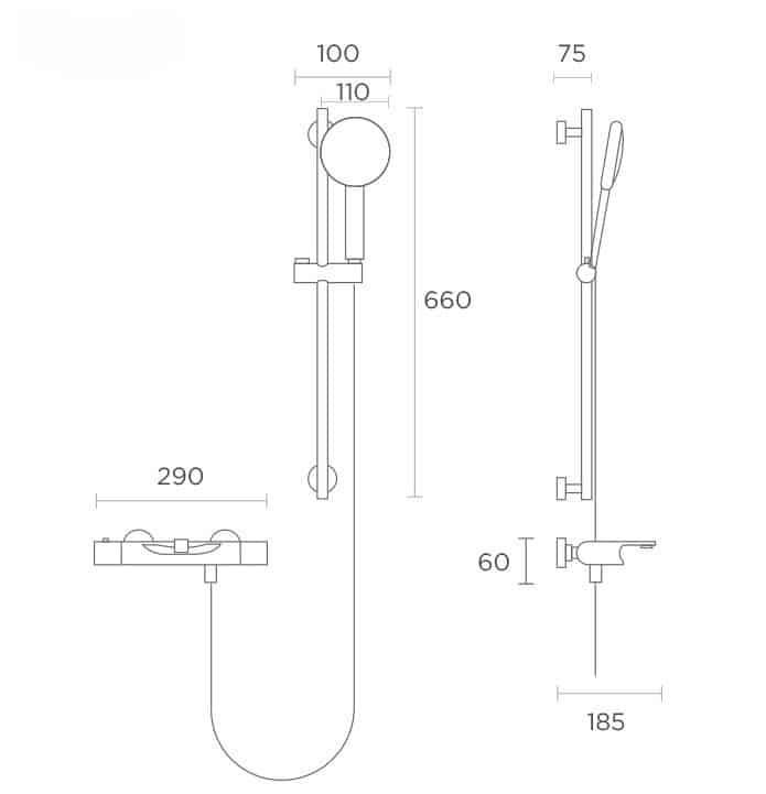 Bộ vòi sen đồng cao cấp kiểu Đức Durad DL7001-B 15