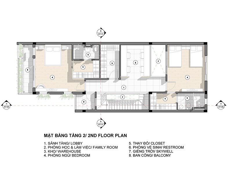 mặt bằng công năng nhà phố