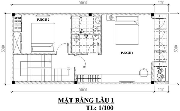 mặt bằng công năng nhà phố