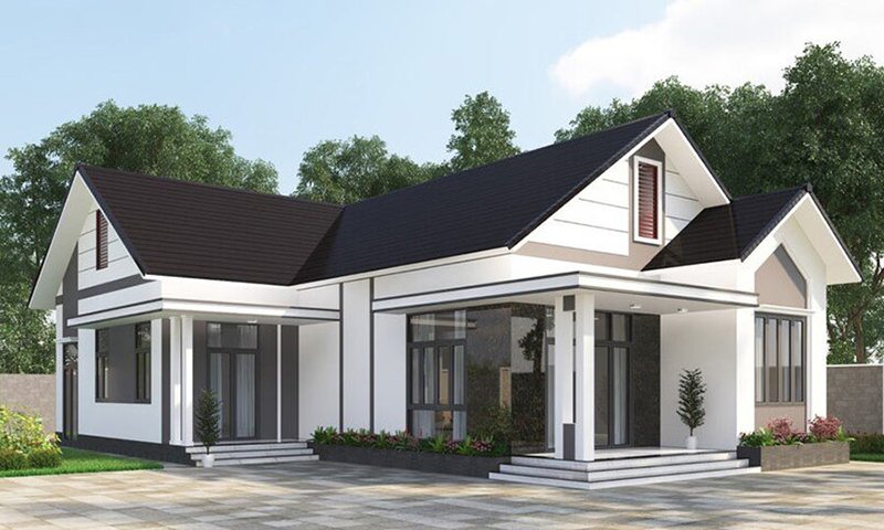 mẫu nhà cấp 4 100m2 đẹp