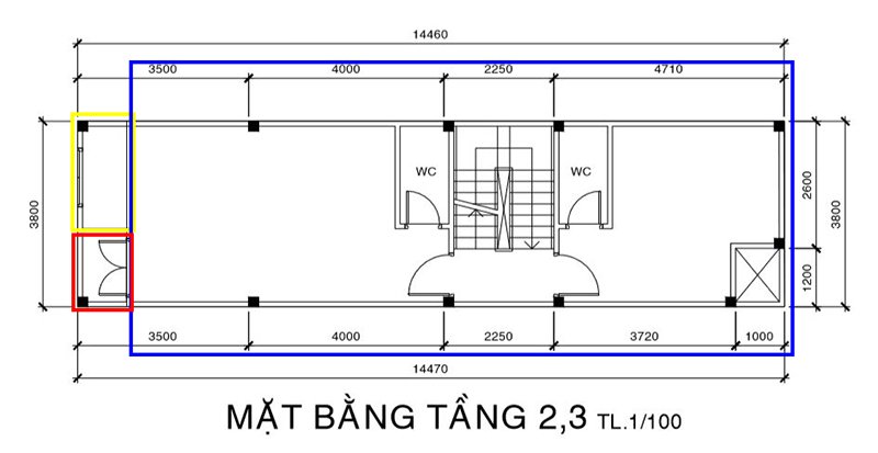 mặt bằng công năng nhà phố