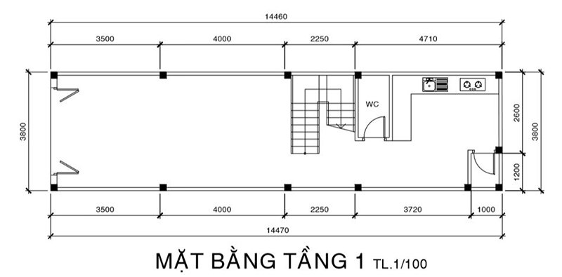 mặt bằng nhà phố