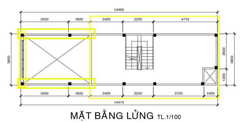 mặt bằng tầng lửng