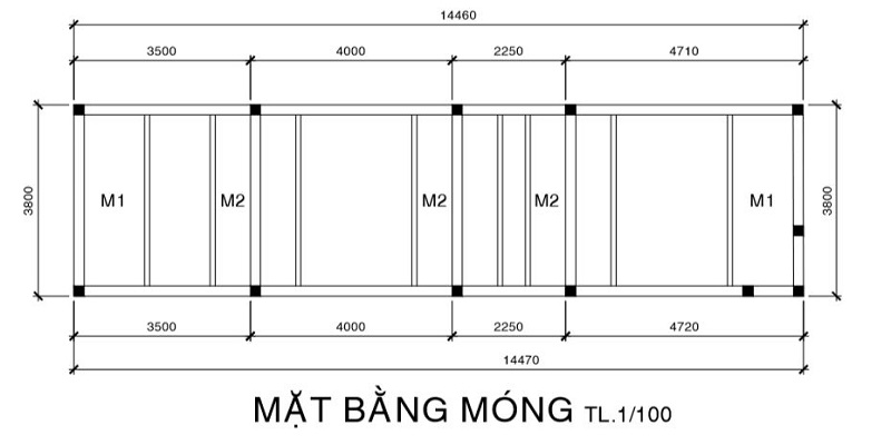 Mặt bằng móng