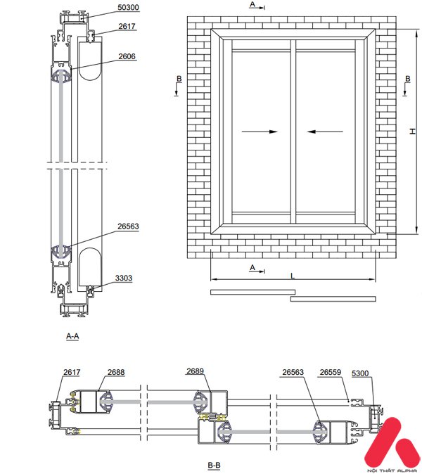 Đặc điểm cửa nhôm Việt Pháp hệ 2600