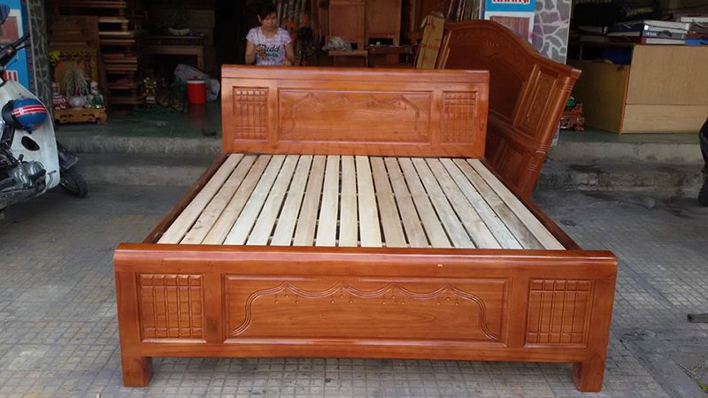 Giường gỗ 1m6x2m