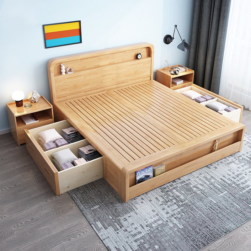 giường ngủ gỗ sồi