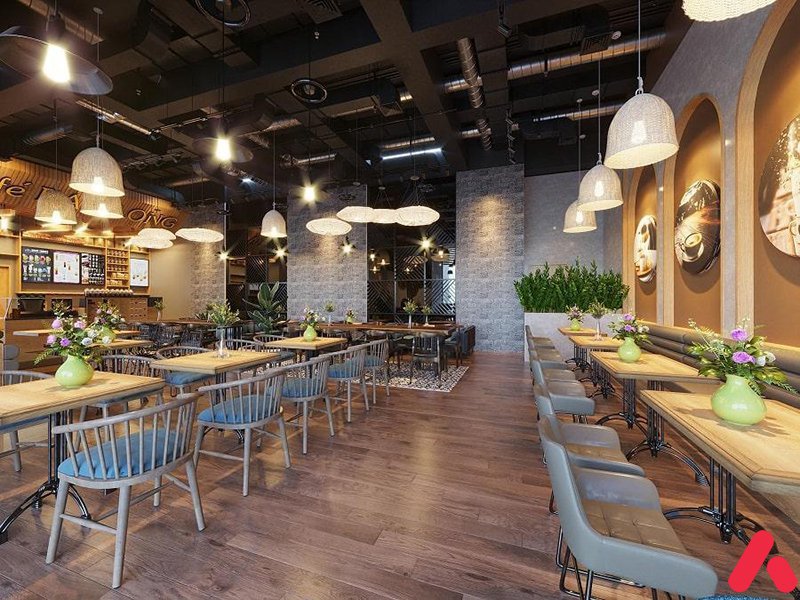 nội thất quán cafe quán trà sữa