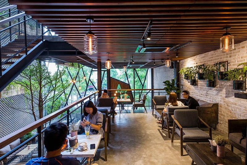 mẫu quán cafe tiền chế đẹp