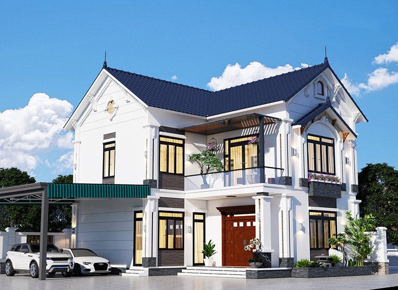 mặt tiền nhà chữ L đẹp 100m2