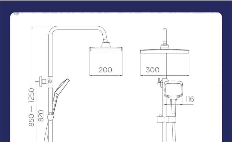 Bộ sen tắm hiện đại tích hợp 4 chế độ DL8810