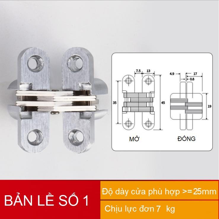 Bản lề chữ thập âm cửa nhiều tải trọng Inox 304 DIF001H 8