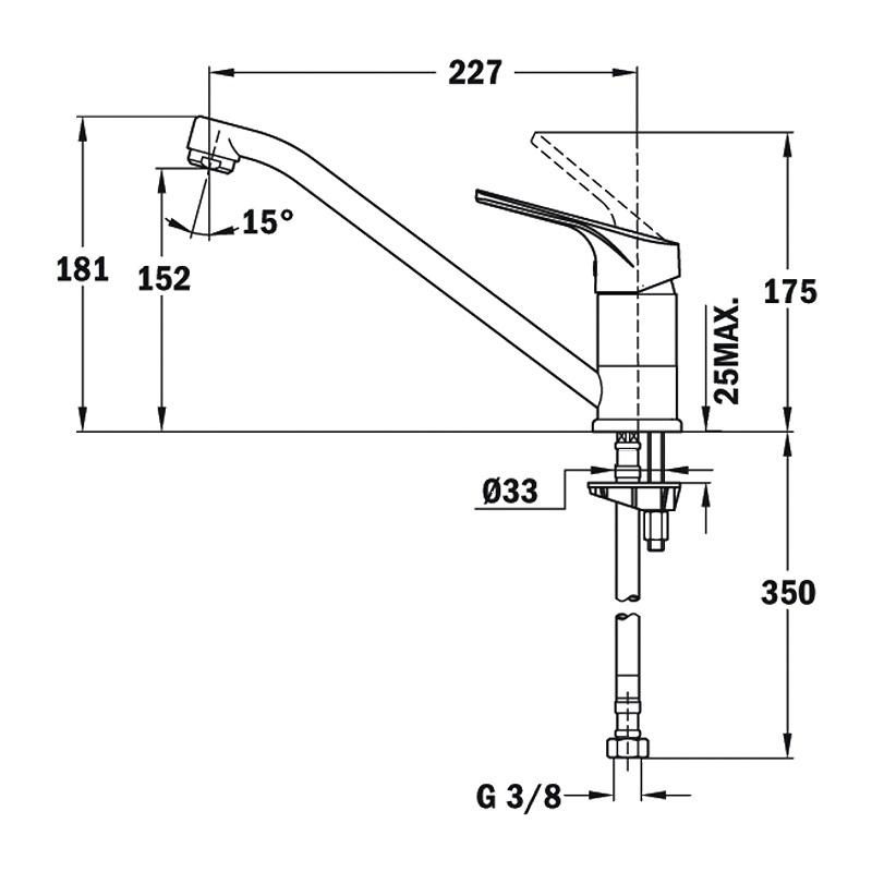 Vòi rửa chén nóng lạnh Teka 469130210B