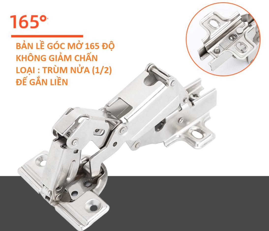 Bản lề góc mở 165 độ thép mạ nikel MX-HG165 7