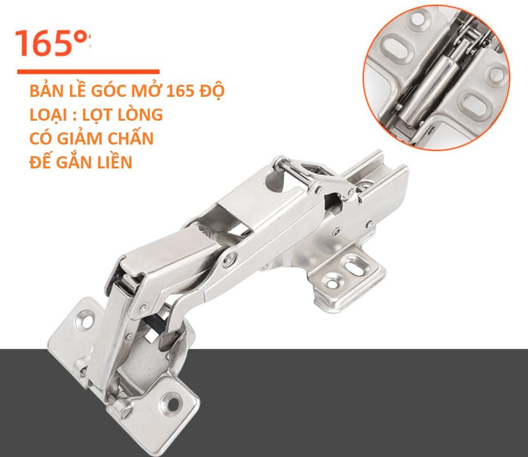 Bản lề góc mở 165 độ thép mạ nikel MX-HG165 6