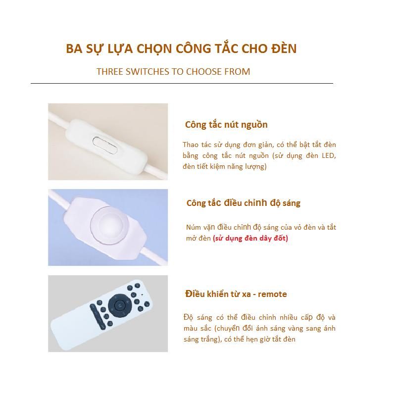 Đèn bàn gốm sứ nhiều hoa văn HY1622 28