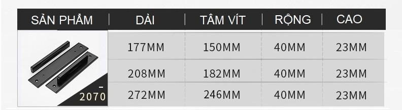 Tay kéo cửa lùa gỗ chân cao cấp YO2070 11