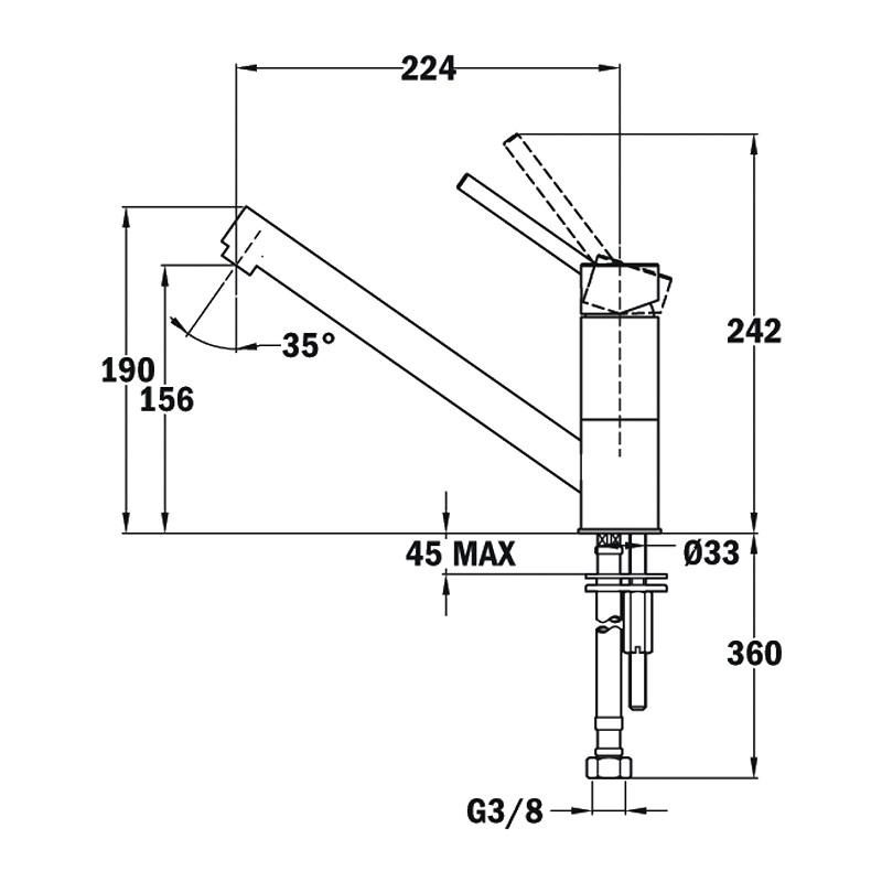 Vòi rửa chén nóng lạnh Teka 509130217B