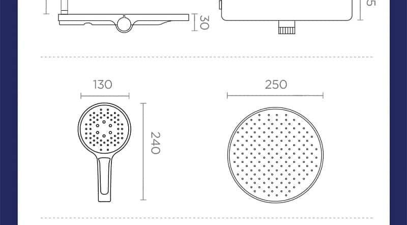 Bộ sen tắm hiện đại tích hợp 4 chế độ DL8810