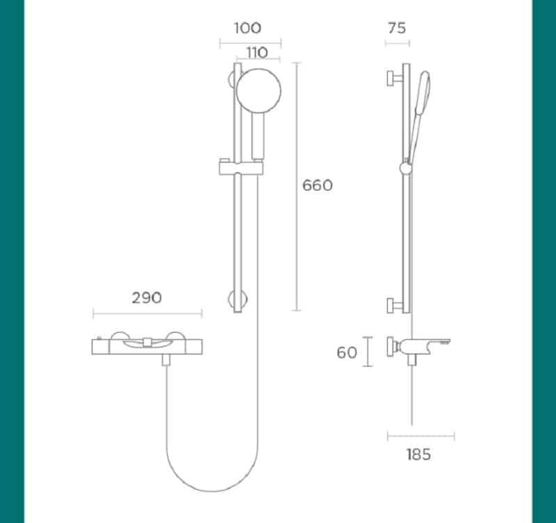 Bộ sen tắm bằng đồng thiết kế sáng tạo DL5001-6