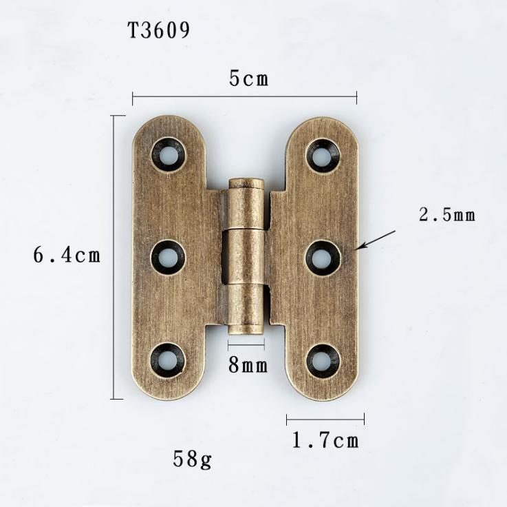 Bản lề chữ H bằng đồng cho tủ cửa gỗ nhiều kích thước T3609 13