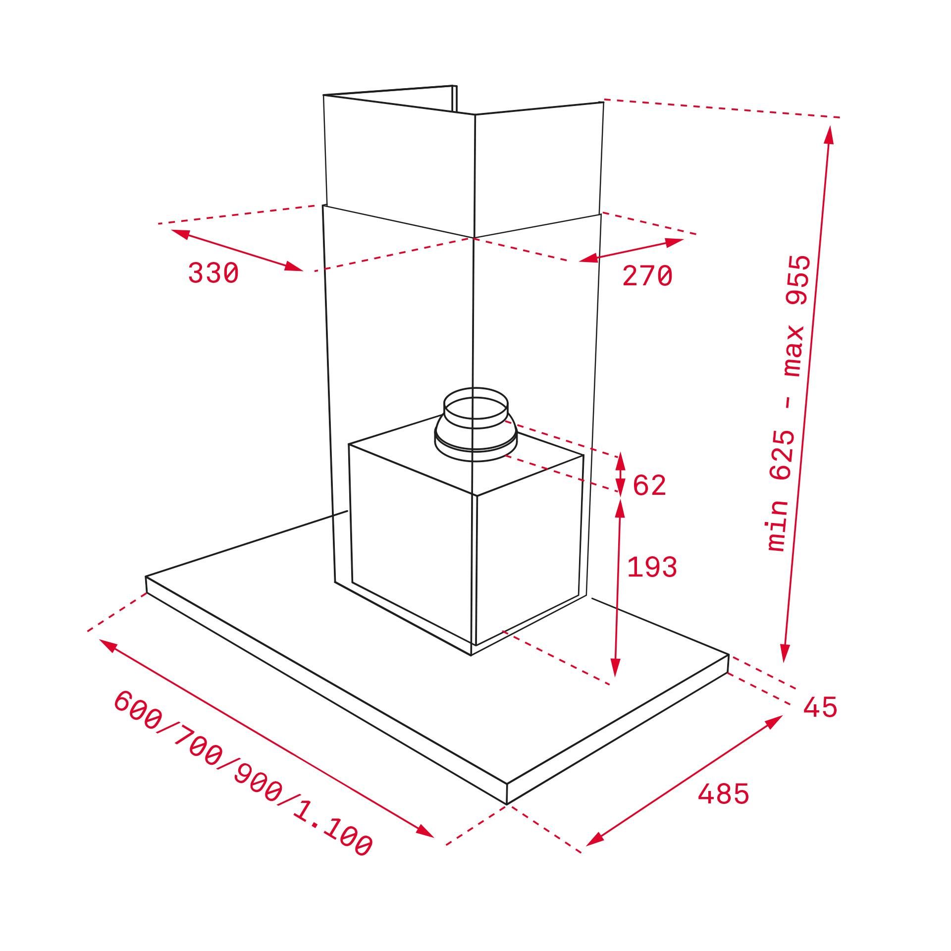 Máy hút mùi áp tường Teka DLH 786 T 3