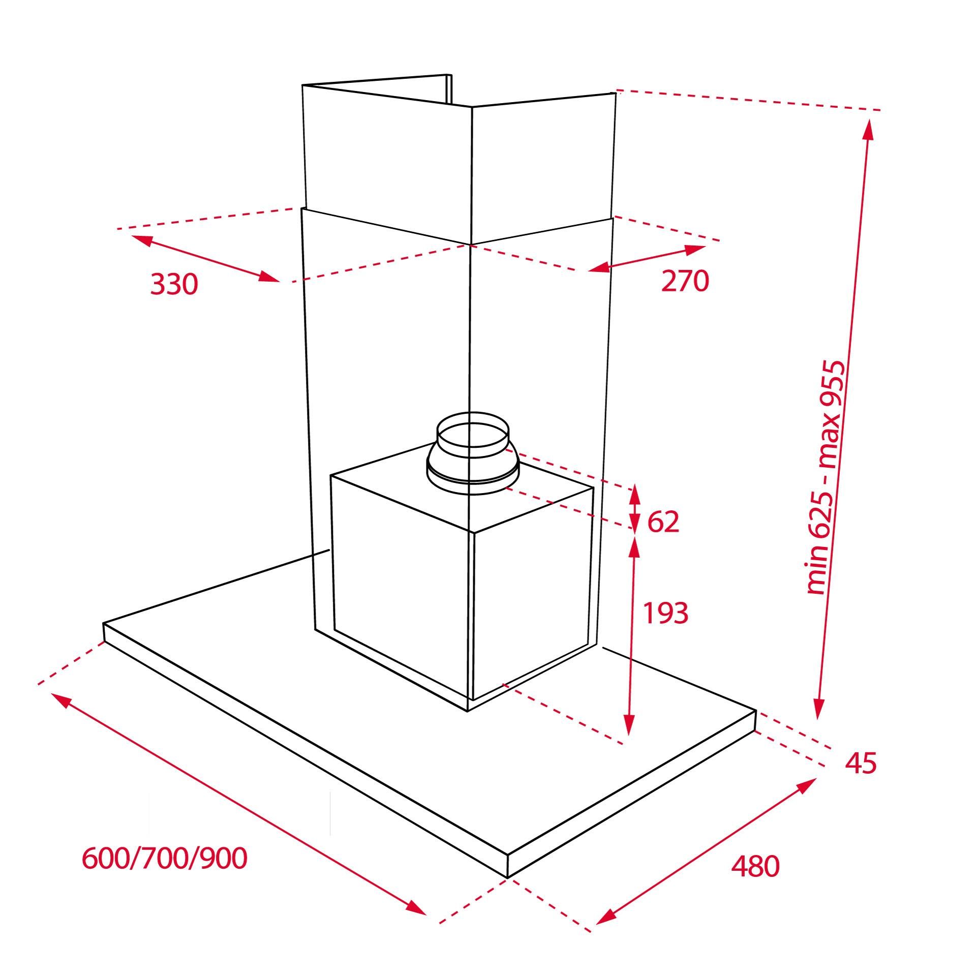 Máy hút mùi áp tường Teka DSJ 750 2