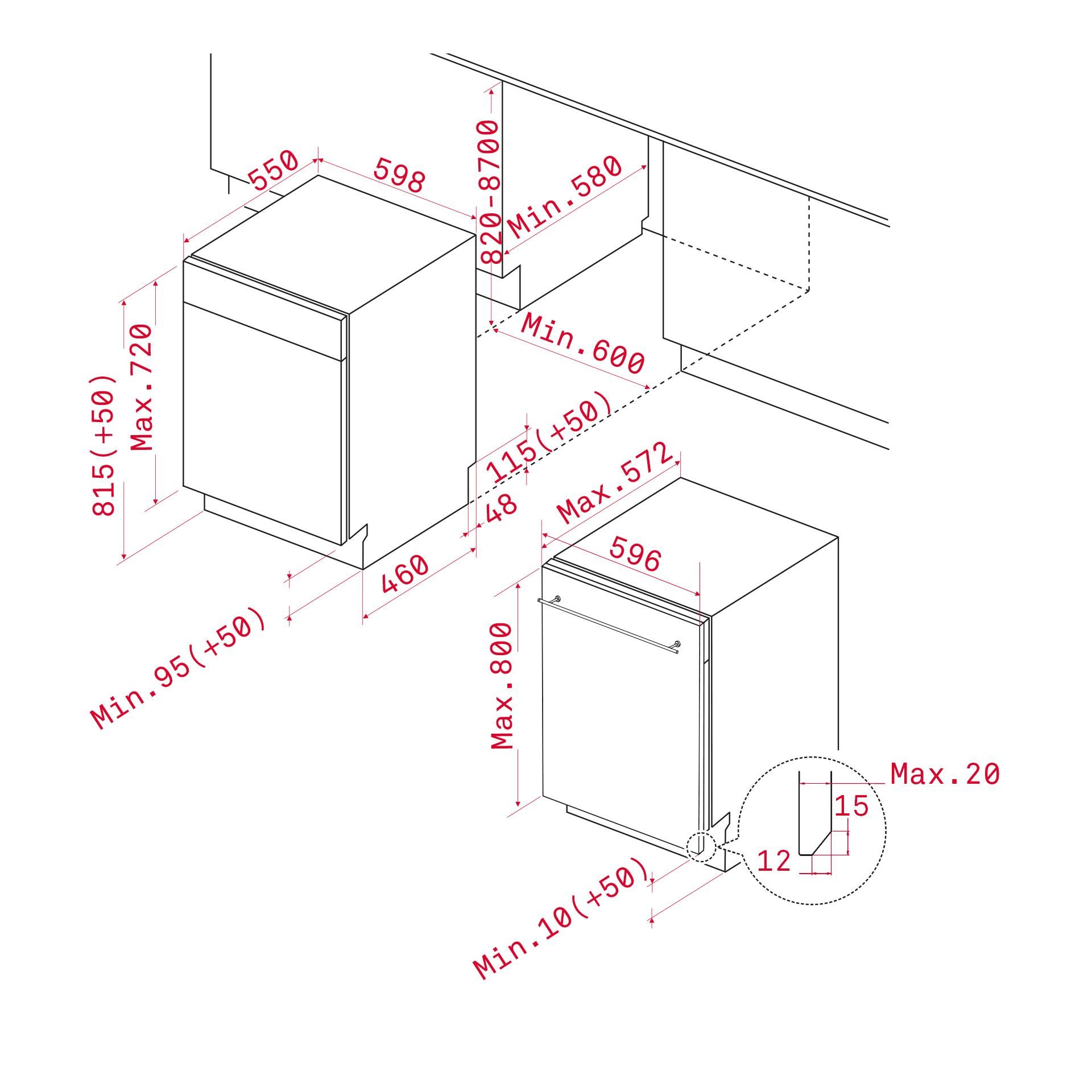 Máy rửa chén âm bán phần Teka DW9 55 S 4