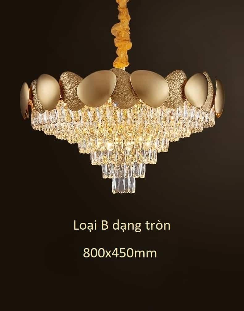 Đèn chùm pha lê dạng thanh titanium hiện đại WL5666B 10