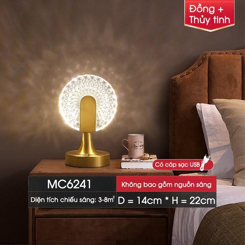 Đèn để bàn bằng đồng thủy tinh vòng đu quay MC6241 12