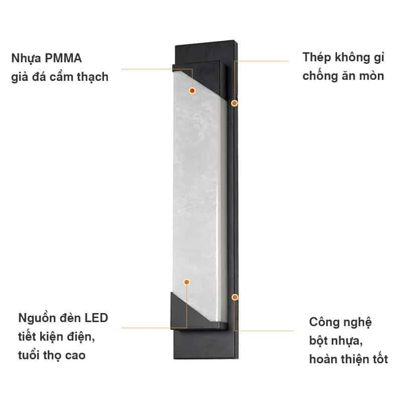 Đèn tường ngoài trời chống nước TB6578 16