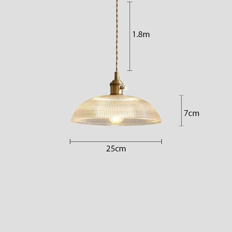 Đèn thả thuỷ tinh phong cách rustic đế đồng thau XL6932C 12