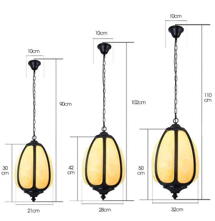 Đèn thả ngoài trời hình chống nước hình bí ngô D1011 15