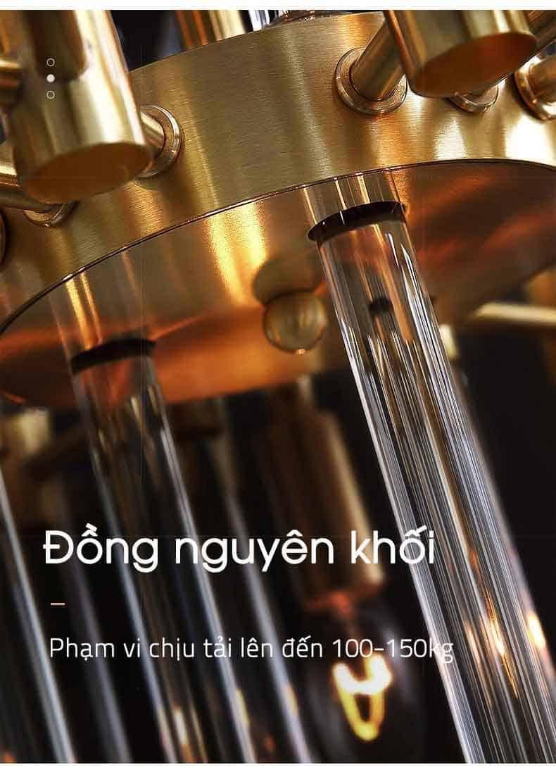 Đèn thả trần pha lê khung đồng sang trọng ZQ4788 23