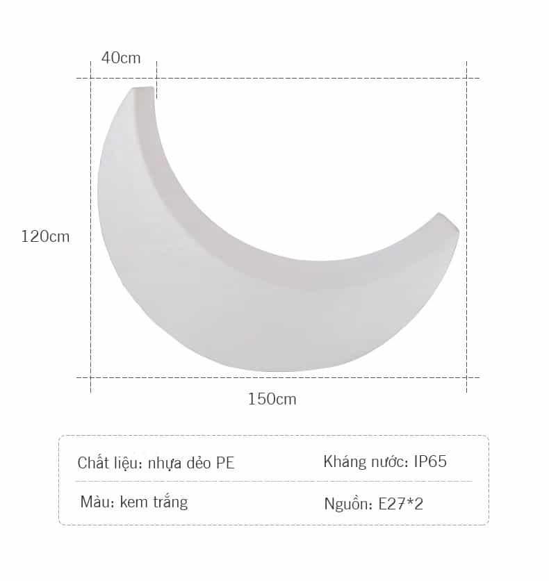 Đèn trang trí ngoài trời mặt trăng nghệ thuật W193 18