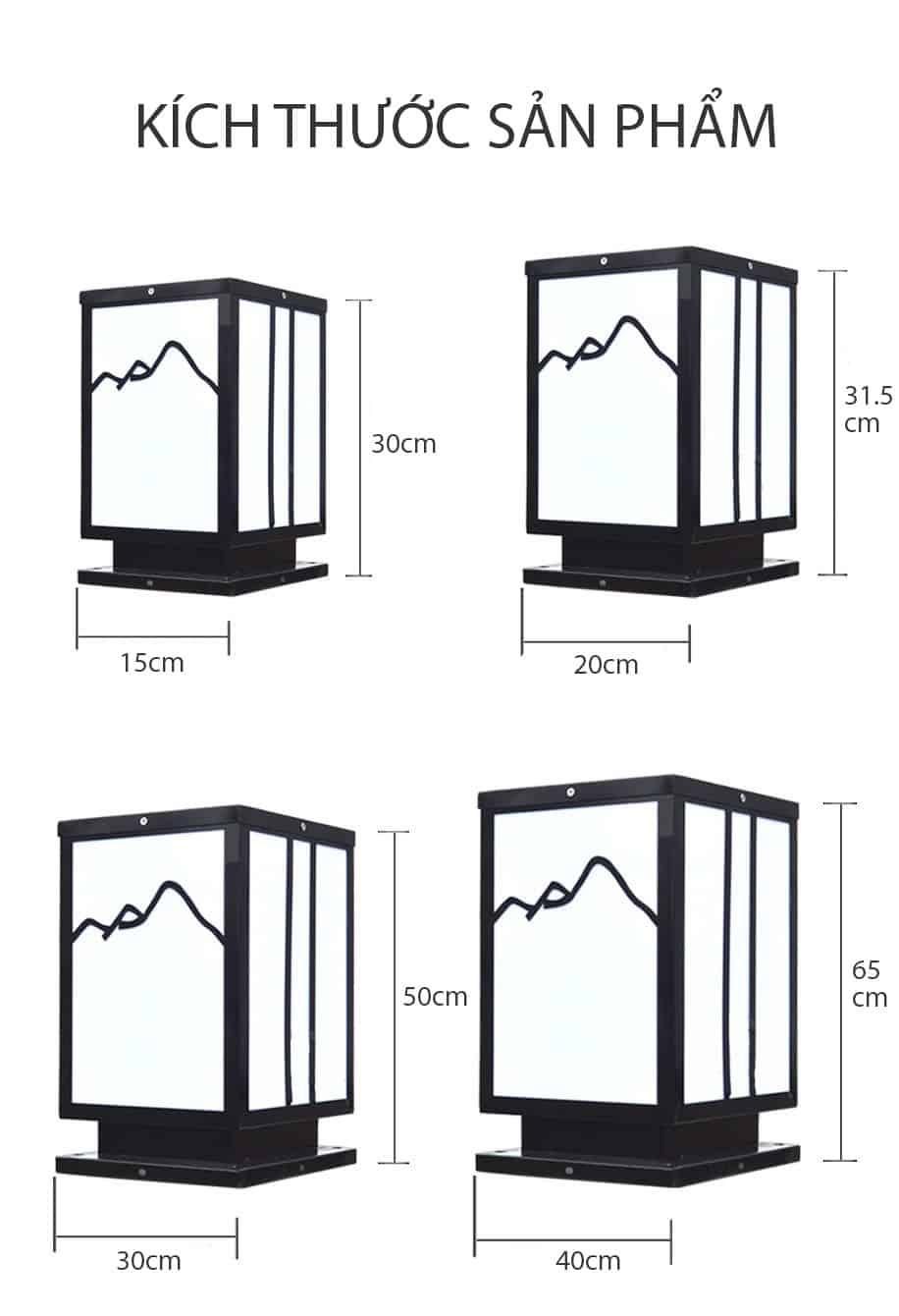 Đèn trụ năng lượng mặt trời cho sân vườn AL6697 10