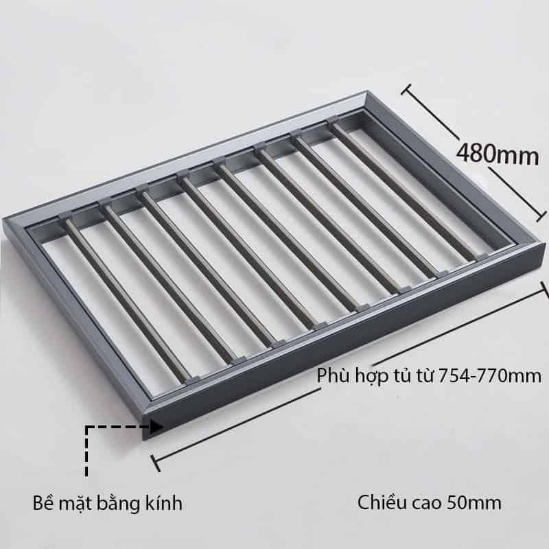 Giá treo quần âu bọc da tay nắm bằng kính YLF050 16