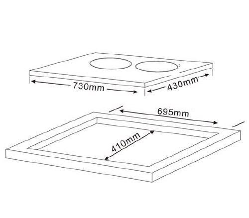 Bếp từ âm 2 vùng nấu IBC 72300 TCS 5