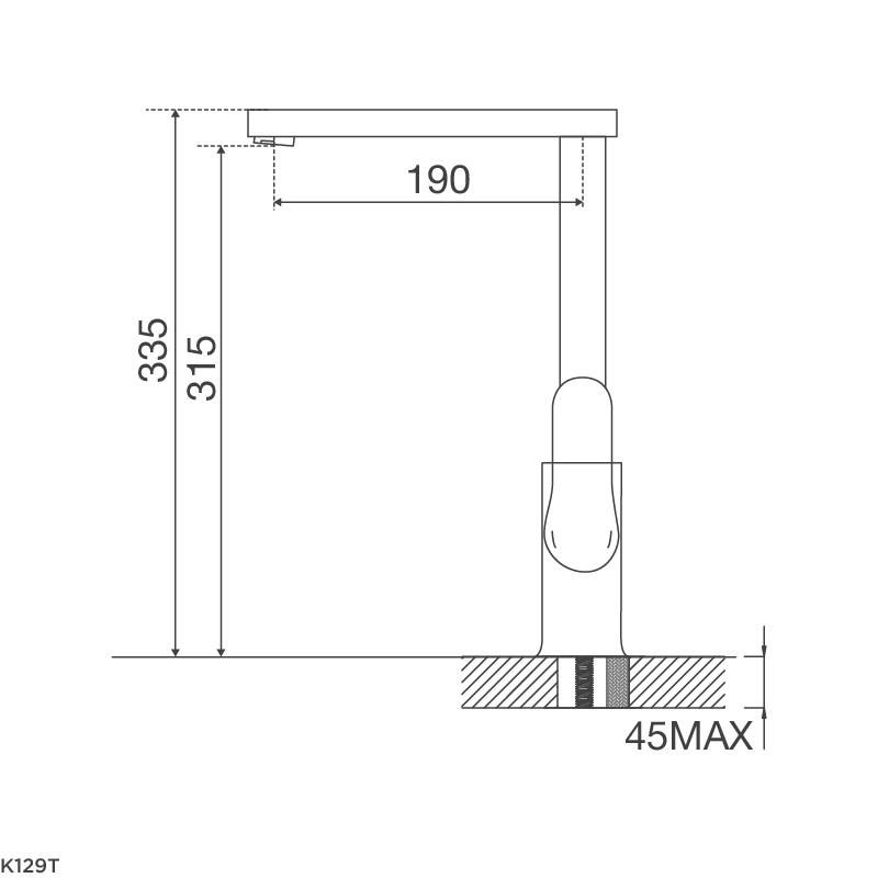 Vòi nước rửa bát mạ Chrome Malloca K129T 2