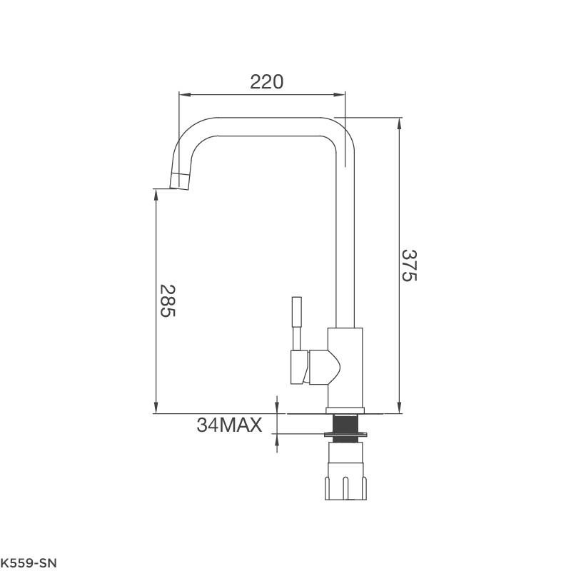 Vòi nước rửa bát inox 304 Malloca K559-SN 2