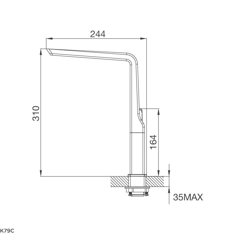 Vòi nước rửa bát mạ Chrome Malloca K79C 2