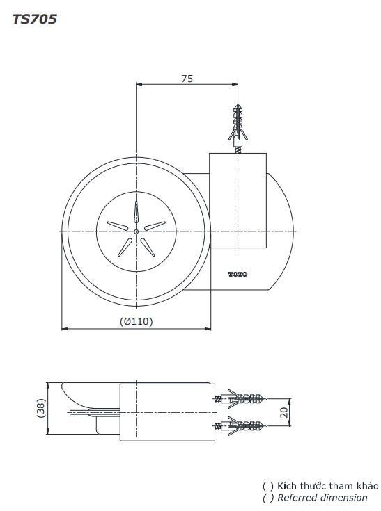 Khay đựng xà bông thủy tinh trang nhã TOTO TS705 3