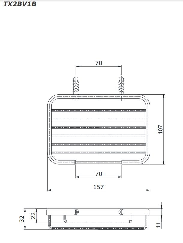 khay xà phòng đồng mạ hình cục gạch TOTO TX2BV1B 3