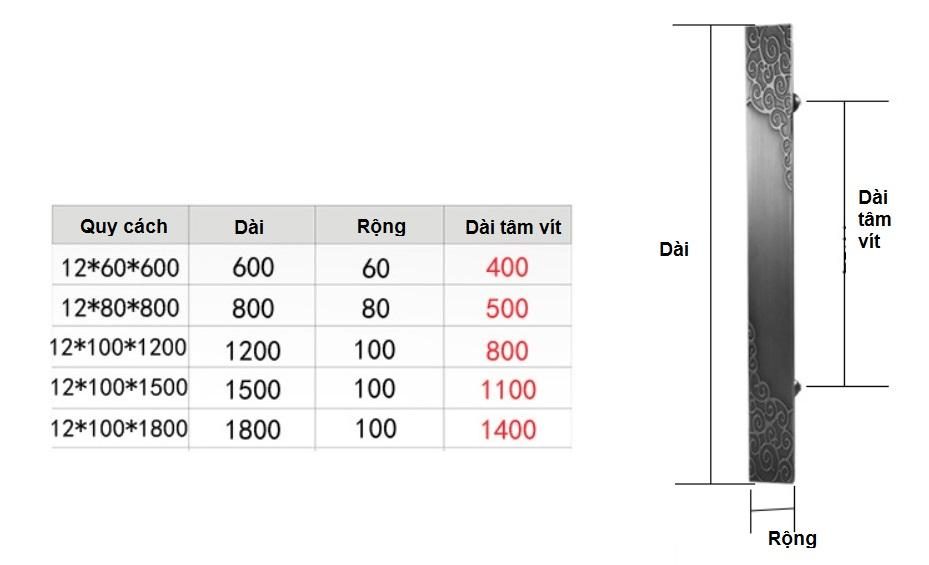 Tay nắm cửa chính khách sạn nhà hàng biêt thự hợp kim 1001112 6