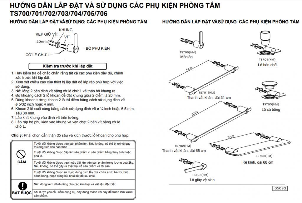 Lô bàn chải thủy tinh hiện đại TOTO TS704 3