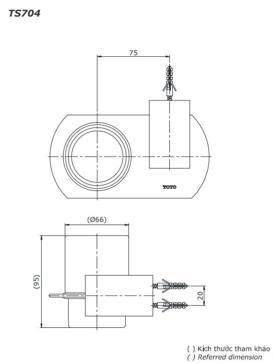 Lô bàn chải thủy tinh hiện đại TOTO TS704 2