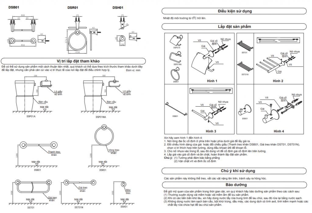 móc đơn treo quần áo gắn tường TOTO DSH01 4