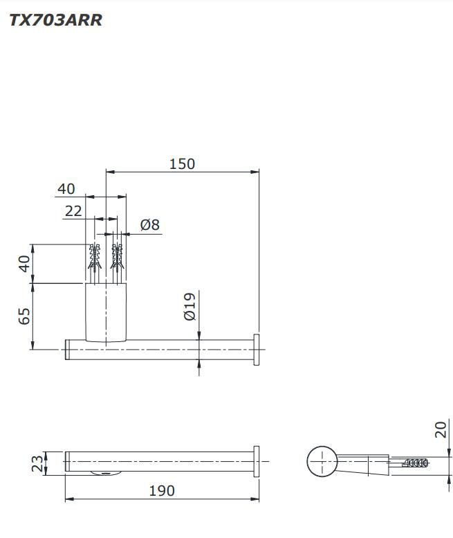 Móc treo giấy vệ sinh cao cấp TOTO TX703ARR 2