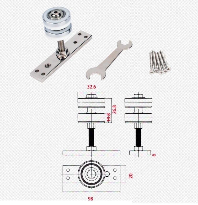 Bánh xe cửa xoay 360 độ tải nặng MONZ002 1