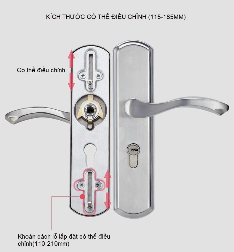 Thân khoá với vỏ khoá Inox 304 cho cửa phòng RY1412B 4